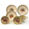 Image 1 : A set of six Paragon cups and saucers, printed and painted with fruit, signed J. Martin, pattern...