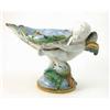 Image 1 : A Cantagalli majolica centrepiece, in the form of a cherub seated upon plant, supporting heart-sh...