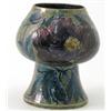 Image 1 : A Hancock & Sons "Morrisware" vase, of pedestal shape, tube-lined with blue and mauve foliage aga...