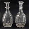 Image 1 : A pair of slice and facet cut glass decanters, 10.5ins...