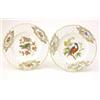 Image 1 : A pair of 19th century English porcelain cabinet plates, painted with birds within pierced border...