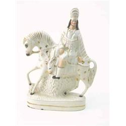 A Staffordshire flatback figure of Bonnie Prince Charlie, 14ins...