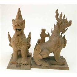 A pair of Eastern hardwood dragons, 18ins...