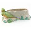 Image 1 : A Clarice Cliff planter, modelled with two parrots to side, 10in....