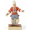 Image 1 : An early 19th century Derby figure, standing in dramatised pose, attired in red jacket, CBD mark...