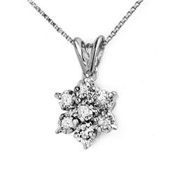 0.25 CTW Certified VS/SI Diamond Pendant 14K White Gold - REF-22T9M - 12611