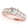 Image 2 : 3.25 CTW Certified VS/SI Diamond 2Pc Set Solitaire Wedding 14K Rose Gold - REF-640H5A - 32100