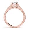 Image 2 : 1 CTW Certified VS/SI Diamond Solitaire Wedding Ring 18K Rose Gold - REF-297W2F - 27811