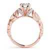 Image 4 : 1.15 CTW Certified VS/SI Diamond Solitaire 2Pc Wedding Set Antique 14K Rose Gold - REF-210X2T - 3147
