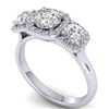 Image 2 : 1.55 CTW Certified VS/SI Diamond Solitaire 3 Stone Ring 14K White Gold - REF-182T5M - 30426