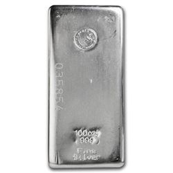 One piece 100 oz 0.999 Fine Silver Bar Perth Mint-82246