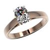 Image 2 : 1.25 CTW Certified VS/SI Quality Oval Diamond Solitaire Ring 10K Rose Gold - REF-372Y3K - 33011