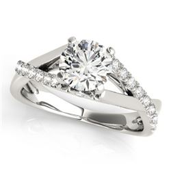 0.77 CTW Certified VS/SI Diamond Solitaire Ring 18K White Gold - REF-126W9F - 27498