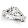 Image 1 : 0.77 CTW Certified VS/SI Diamond Solitaire Ring 18K White Gold - REF-126W9F - 27498