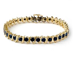 7.0 CTW VS Certified Black Diamond Bracelet 10K Yellow Gold - REF-214M5H - 13822