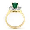 Image 2 : 1.78 CTW Emerald & Diamond Ring 14K Yellow Gold - REF-46M5H - 13647