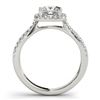 Image 4 : 1.02 CTW Certified VS/SI Princess Diamond 2Pc Set Solitaire Halo 14K White Gold - REF-149K5W - 31340