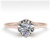 Image 1 : 1.01 CTW Certified VS/SI Diamond Engagement Ring 18K Rose Gold - REF-286H3A - 35741