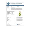 Image 3 : 2.75 CTW Peridot Designer Inspired Solitaire Necklace 18K Yellow Gold - REF-34W4F - 21874