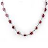 Image 1 : 27.0 CTW Ruby & Diamond Necklace 14K White Gold - REF-252M9H - 10117