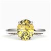 Image 1 : 2.50 CTW Citrine Designer Inspired Solitaire Ring 18K White Gold - REF-36X2T - 22058