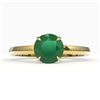 Image 1 : 2 CTW Emerald Designer Inspired Solitaire Engagement Ring 18K Yellow Gold - REF-34A2X - 22221