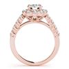 Image 2 : 2.35 CTW Certified VS/SI Diamond Solitaire Halo Ring 18K Rose Gold - REF-437W5F - 26375
