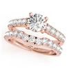 Image 1 : 2.52 CTW Certified VS/SI Diamond 2Pc Set Solitaire Wedding 14K Rose Gold - REF-567W2F - 32094