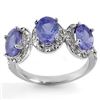 Image 1 : 3.08 CTW Tanzanite & Diamond Ring 10K White Gold - REF-33Y6K - 11304