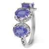 Image 2 : 3.08 CTW Tanzanite & Diamond Ring 10K White Gold - REF-33Y6K - 11304