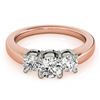 Image 1 : 2 CTW Certified VS/SI Diamond 3 Stone Solitaire Ring 18K Rose Gold - REF-518T5M - 28075