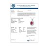 Image 2 : 10.81 CTW Ruby & Diamond Pendant 18K White Gold - REF-263N6Y - 12987
