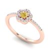 Image 2 : 0.40 CTW Citrine & Micro VS/SI Diamond Ring Moon Halo In 10K Rose Gold - REF-20A8X - 21410