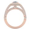 Image 4 : 2.53 CTW Princess VS/SI Diamond Solitaire Art Deco Ring 18K Rose Gold - REF-509H3A - 37125