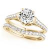 Image 1 : 1.79 CTW Certified VS/SI Diamond Solitaire 2Pc Wedding Set 14K Yellow Gold - REF-390X2T - 31687
