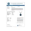 Image 3 : 0.55 CTW Certified Intense Blue SI Diamond Solitaire Necklace 10K White Gold - REF-51W2F - 36730