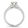 Image 4 : 1.13 CTW Certified VS/SI Diamond Solitaire 2Pc Wedding Set 14K White Gold - REF-199X3T - 31982