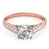 Image 1 : 0.85 CTW Certified VS/SI Diamond Solitaire Ring 18K Rose Gold - REF-110K8W - 27511