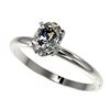 Image 1 : 1 CTW Certified VS/SI Quality Oval Diamond Solitaire Ring 10K White Gold - REF-297X2T - 32894