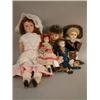 Image 1 : Five various 19th century wax over composition dolls, all clothed, some damage...