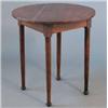 Image 1 : A Heal's oak circular occasional table, on tapered legs with cusped feet, white circular disc for...
