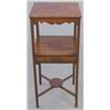 Image 1 : A George III design mahogany night table, with mid drawer and undershelf, 1ft 6ins...