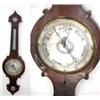 Image 1 : A William IV mahogany wheel barometer, with silver hygrometer, thermometer, dial and level, 39ins...