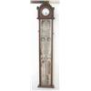 Image 1 : An Admiral Fitzroy barometer, with walnut case inset with a timepiece, 45ins...