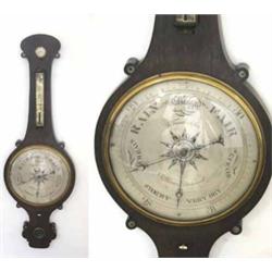 A William IV rosewood wheel barometer, with silvered hygrometer, thermometer, large dial and leve...