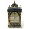 Image 1 : A George III ebonised bracket clock, the arched brass dial with silvered strike / silent, Roman c...