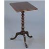 Image 1 : A Victorian mahogany occasional table, with rectangular top on bobbin stem and tripod, 1ft 8ins...
