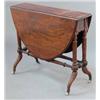 Image 1 : A Victorian figured walnut oval top Sutherland table, on turned legs, 2ft 9ins...