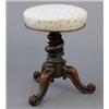 Image 1 : A Victorian walnut revolving piano stool, on spiral column and tripod...