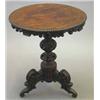 Image 1 : A 19th century Anglo Indian mahogany circular occasional table, with brass inlaid ivy margin and...